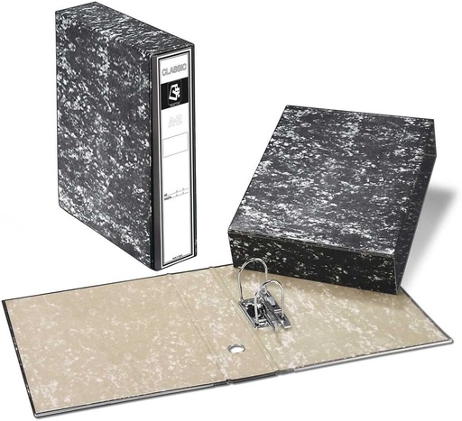 [180096] CAJA ARCHIVADOR FOLIO NEGRO JASPEADO- TIPO RADO- RAYLU
