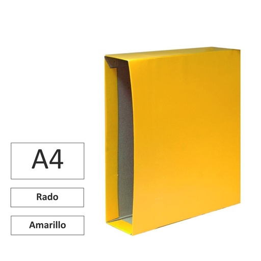 [181142] CAJA PARA ARCHIVADOR A4 AMARILLA · TIPO RADO · RAYLU