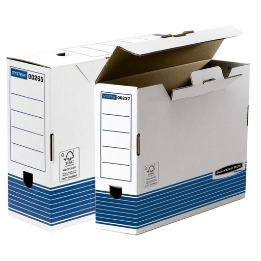 [209417] ARCHIVADOR DEFINITIVO FELLOWES A4 CAJA (CARTÓN RECICLADO, MONTAJE AUTOMÁTICO) LOMO 80MM