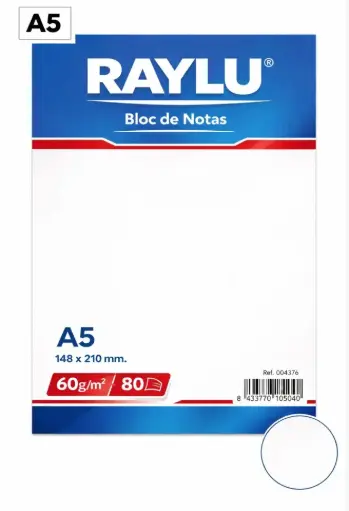 [001113] BLOC NOTAS MICROPERFORADO A5 60 GAMOS 80 HOJAS LISO