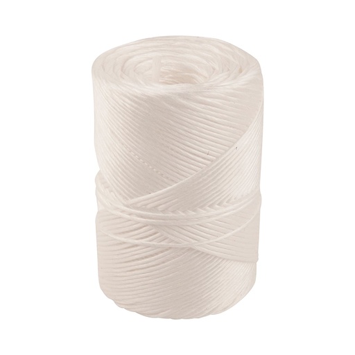 [001490] BOBINA DE CUERDA DE POLIPROPILENO RAFIA 400 G – 240 M (1 CABO) – BLANCO – REF. 13126