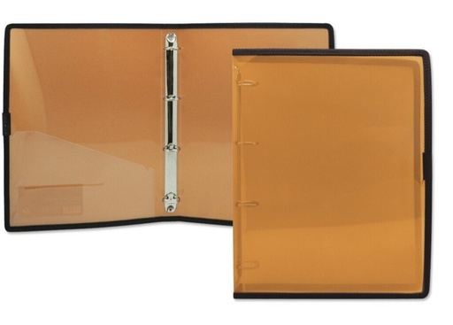 [180836] CARPETA OFFICE CLUB A4 PP 4 ANILLAS 25MM NARANJA