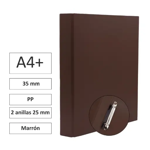 [180768] CARPETA RAYLU PAPER FOLIO 2 ANILLAS 25 MM AMARILLO CARTÓN FORRADO PP 