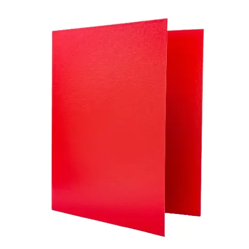 [180773] CARPETA RAYLU PAPER FOLIO 4 ANILLAS 25MM ROJO CARTÓN FORRADO PP 