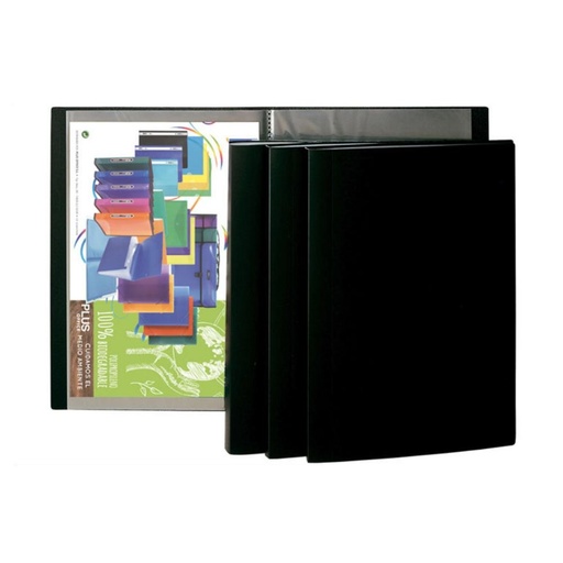 [180225] CARPETA DE FUNDAS BISMARK A4 10 FUNDAS PP NEGRO