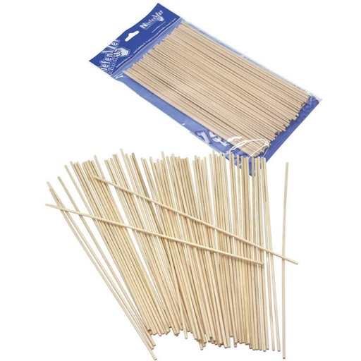 [649324] PALILLOS REDONDOS DE MADERA 20 CM – 100 UDS