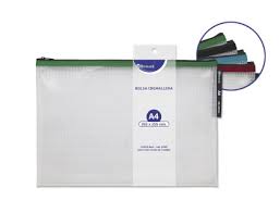 [825359] SOBRE PORTADOCUMENTOS EVA ZIPPER A4 · CREMALLERA · RESISTENTE