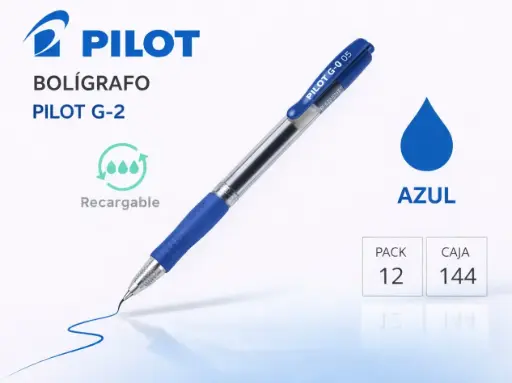 [080142] BOLÍGRAFO PILOT G-2 AZUL