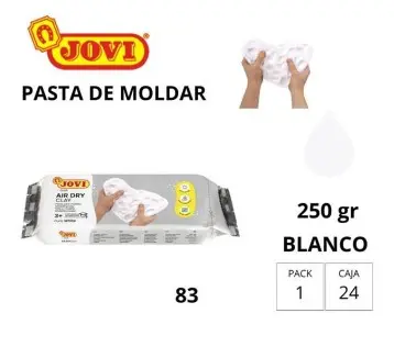 [825756] PASTA MODELAR ENDURECIBLE AL AIRE 250G BLANCA AIR DRY CLAY JOVI