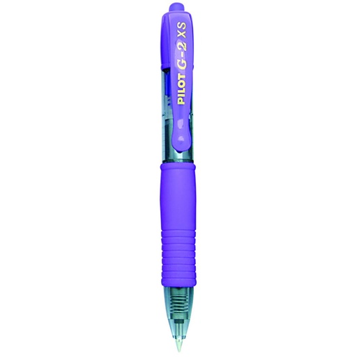 [118866] BOLÍGRAFO PILOT G-2 PIXIE VIOLETA · TINTA GEL · PUNTA 0,7 MM · TRAZO 0,4 MM · CLIC RETRÁCTIL · GRIP · PACK 12 UDS