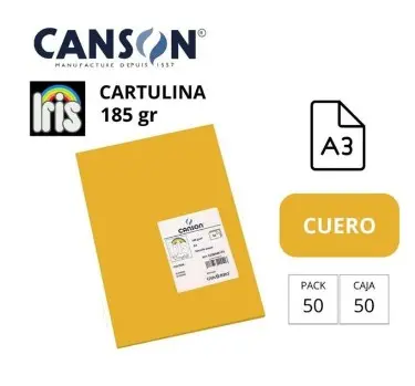 [700018] CARTULINA CANSON IRIS A3 CUERO 180G 
