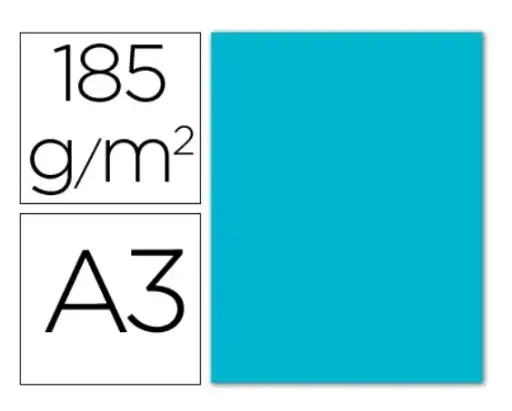 [700033] CARTULINAS CANSON IRIS A3 AZUL TURQUESA 180 G (PACK 50 HOJAS) 420 × 297 MM   