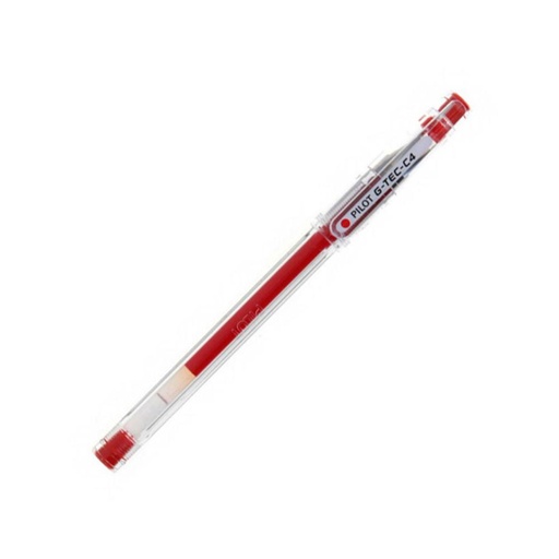 [119372] BOLÍGRAFO PILOT G-TEC-C4 ROJO · TINTA GEL · PUNTA DE AGUJA 0,4 MM · TRAZO 0,2 MM · PACK 12 UDS