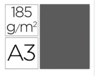 [700037] CARTULINAS CANSON IRIS A3 GRIS PLOMO 180 G (PACK 50 HOJAS) 420 × 297 MM       