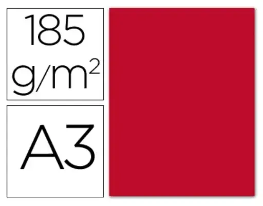 [700040] CARTULINAS CANSON IRIS A3 ROJO 180 G (PACK 50 HOJAS) 420 × 297 MM          
