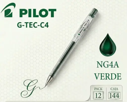 [119373] BOLÍGRAFO PILOT G-TEC-C4 VERDE