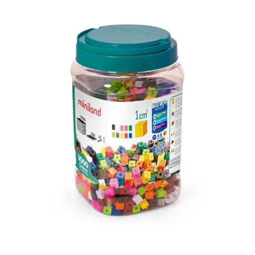 [826186] JUEGO MINILAND CUBOS 1CM 1000 PIEZAS
