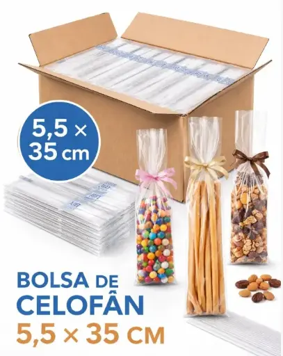 [826202] BOLSA CELOFAN 5,5X35CM 100UD