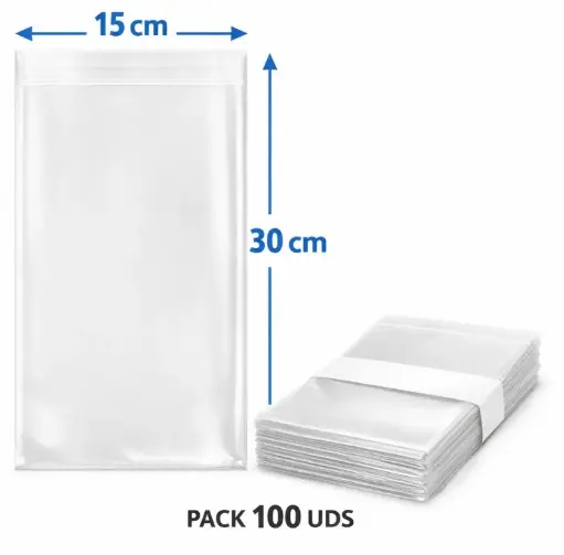 [826205] BOLSA CELOFAN 15X30CM 100UD