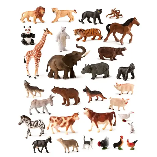 [722320] ANIMALES GRANJA Y SELVA 30UDS MINILAND