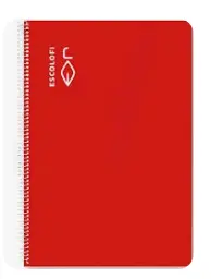 [826225] BLOC Fº ESCOLOFI 4X4 C/MARGEN T.DURA  70GR ROJO