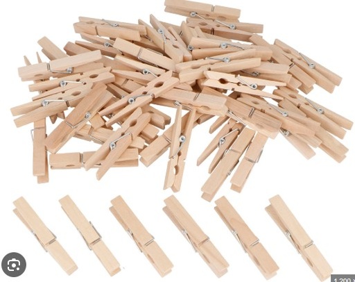 [650412] PINZAS DE MADERA NATURAL 72X10 MM (60 UNIDADES) INNSPIRO