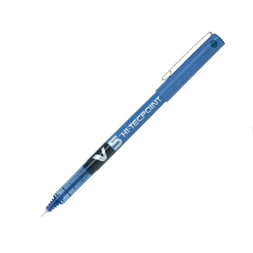 [080184] BOLÍGRAFO PILOT V5 AZUL · TINTA LÍQUIDA · PUNTA 0,5 MM · TRAZO 0,3 MM · PACK 12 UDS