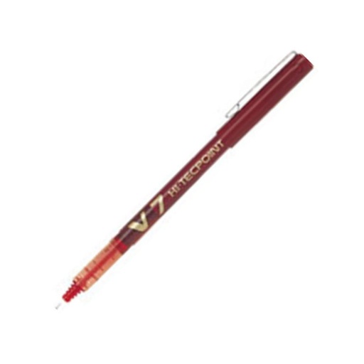 [080190] BOLÍGRAFO PILOT V7 ROJO · TINTA LÍQUIDA · PUNTA 0,7 MM · TRAZO 0,5 MM · PACK 12 UDS