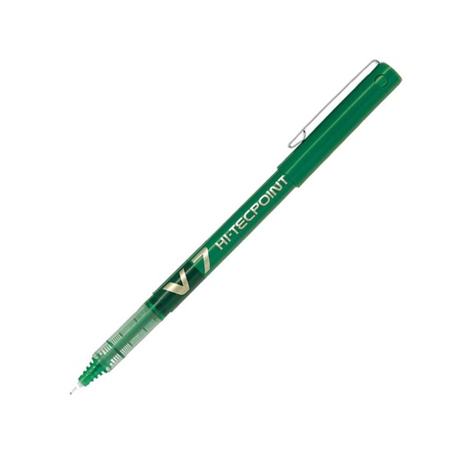 [119928] BOLÍGRAFO PILOT V7 VERDE · TINTA LÍQUIDA · PUNTA 0,7 MM · TRAZO 0,5 MM · PACK 12 UDS