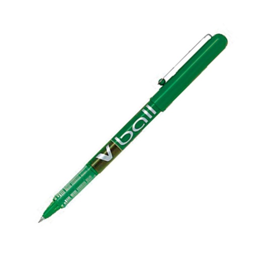 [080194] BOLÍGRAFO PILOT V-BALL 05 VERDE · TINTA LÍQUIDA PIGMENTADA · PUNTA 0,5 MM · TRAZO 0,3 MM · PACK 12 UDS