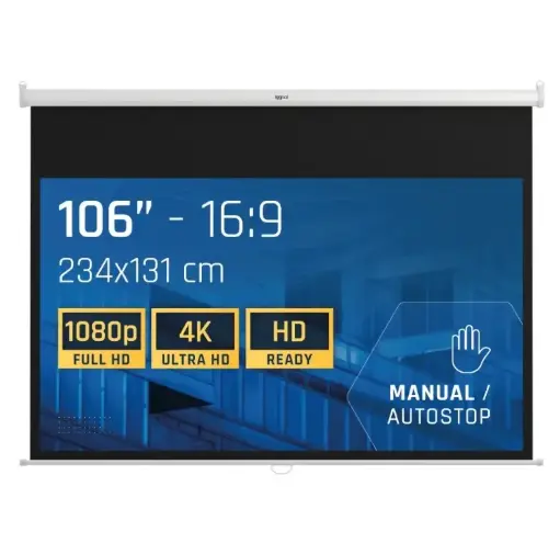 [827039] PANTALLA MANUAL 16:9 106" 234X131 CM IGGUAL 