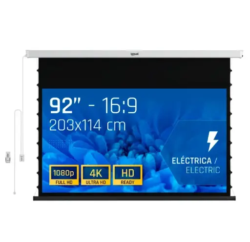 [827041] PANTALLA ELÉCTRICA TENSIONADA 16:9 DE 92" IGGUAL
