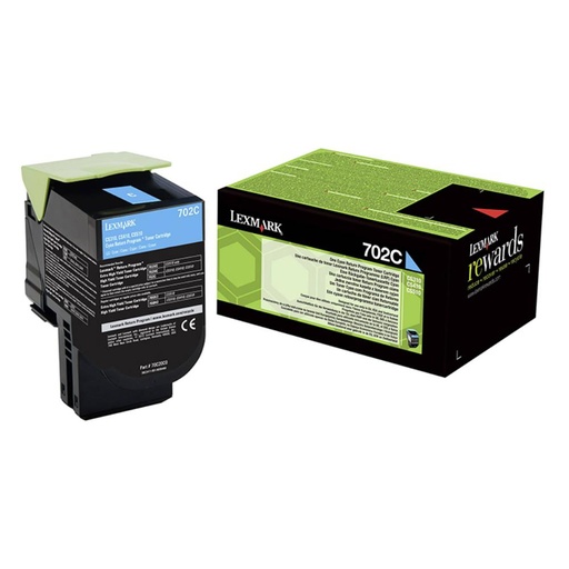 [165496] LEXMARK TONER CS310N/410DN/510DE/510DTE RETORNABLE CIAN 1.000 PAGINAS