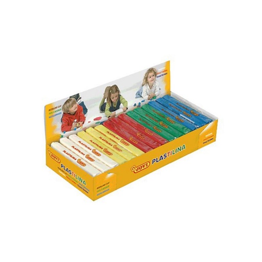 [649953] PLASTILINA JOVI  MEDIANA CAJA DE 15 TACOS SURTIDOS BÁSICOS
