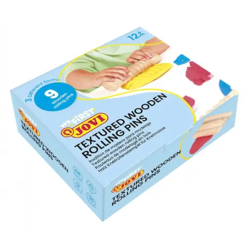 [649490] PLASTILINA JOVI BABY JOVI MY FIRST PLASTILINA RODILLO DE MADERA 9 UNIDADES