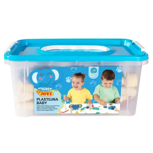 [649488] PLASTILINA JOVI BAÚL ESCOLAR  BABY CON 20 BARRAS DE PLASTILINA SURTIDA