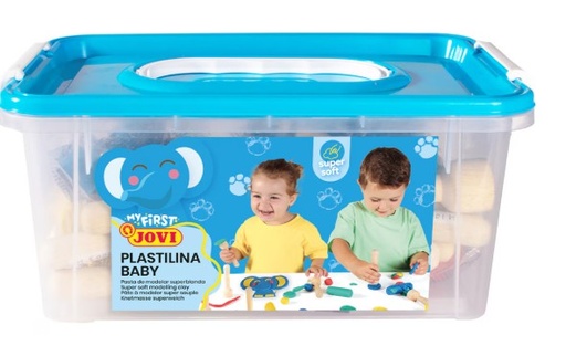 [649488] PLASTILINA JOVI BAÚL ESCOLAR  BABY CON 20 BARRAS DE PLASTILINA SURTIDA