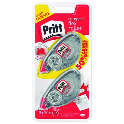 [040770] CORRECTOR EN CINTA PRITT COMPACT FLEX 4,2MM×10M  BLÍSTER 2 UDS