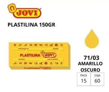 [650054] PLASTILINA JOVI MEDIANA 71 AMARILLO OSCURO 150G
