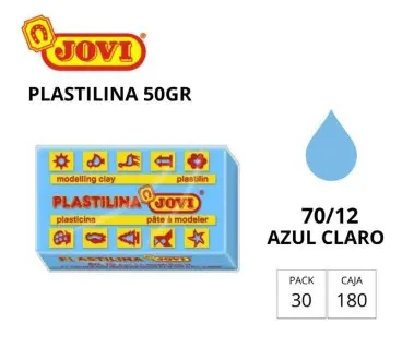 [649726] PLASTILINA JOVI PEQUEÑA 70 AZUL CLARO 50G