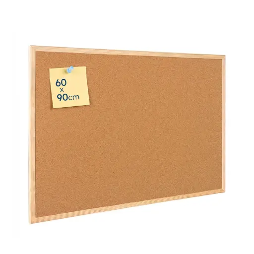 [220223] TABLERO DE CORCHO MARCO DE MADERA  60x90CM RAYLU