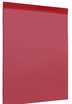 [825525] PORTADA PVC TRANSPARENTE ROJA A4 180 MICRAS 100 UDS