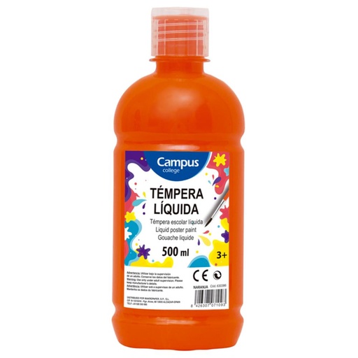 [630386] TEMPERA CAMPUS 500/GR NARANJA