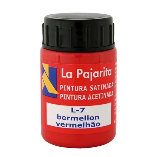 [649853] PINTURA SATINADA BERMELLON 35ML L-07 LA PAJARITA