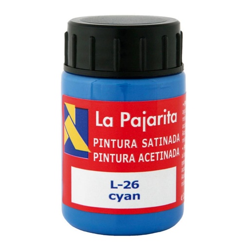 [649870] PINTURA SATINADA CYAN 35ML L-26 LA PAJARITA