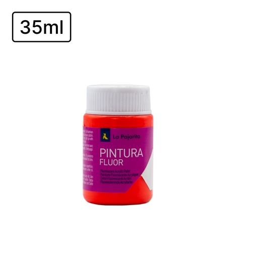 [650317] PINTURA SATINADA FLUOR ROJO 35ML F-03 LA PAJARITA