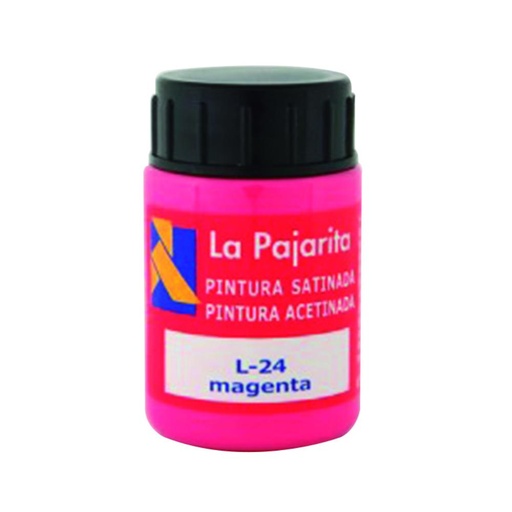 [649860] PINTURA SATINADA MAGENTA 35ML L-24 LA PAJARITA