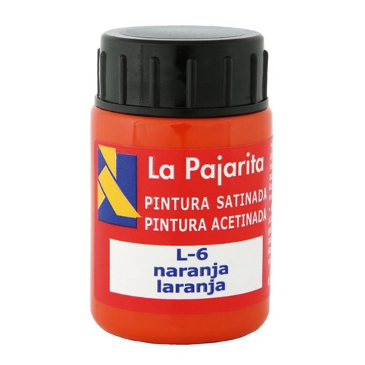 [649851] PINTURA SATINADA NARANJA 35ML L-06 LA PAJARITA
