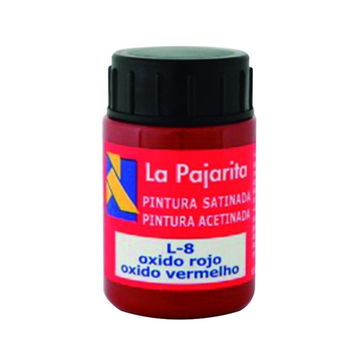 [649862] PINTURA SATINADA OXIDO ROJO 35ML L-08 LA PAJARITA