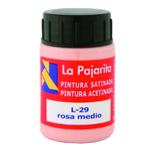 [649855] PINTURA SATINADA ROSA MEDIO 35ML L-29 LA PAJARITA